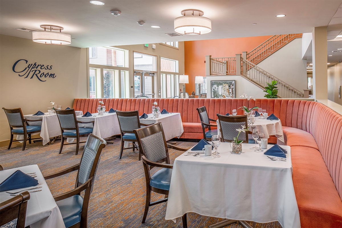 The Cypress Room offers a seasonal, farm-to-table menu for lunch and dinner with white tablecloth service.